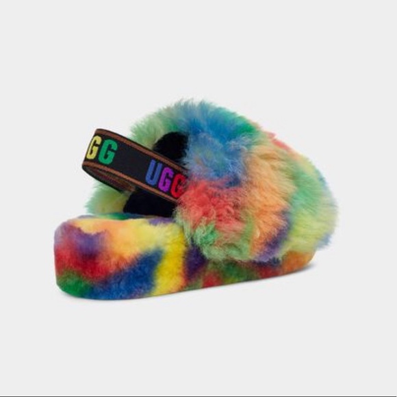 UGGS Rainbow slippers/slides size W9/UK40 - Picture 4 of 12